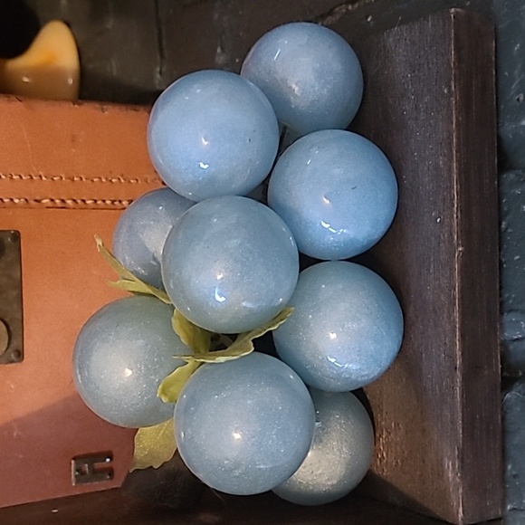 Blue Lucite Grape Bookends - Picture 3 of 5